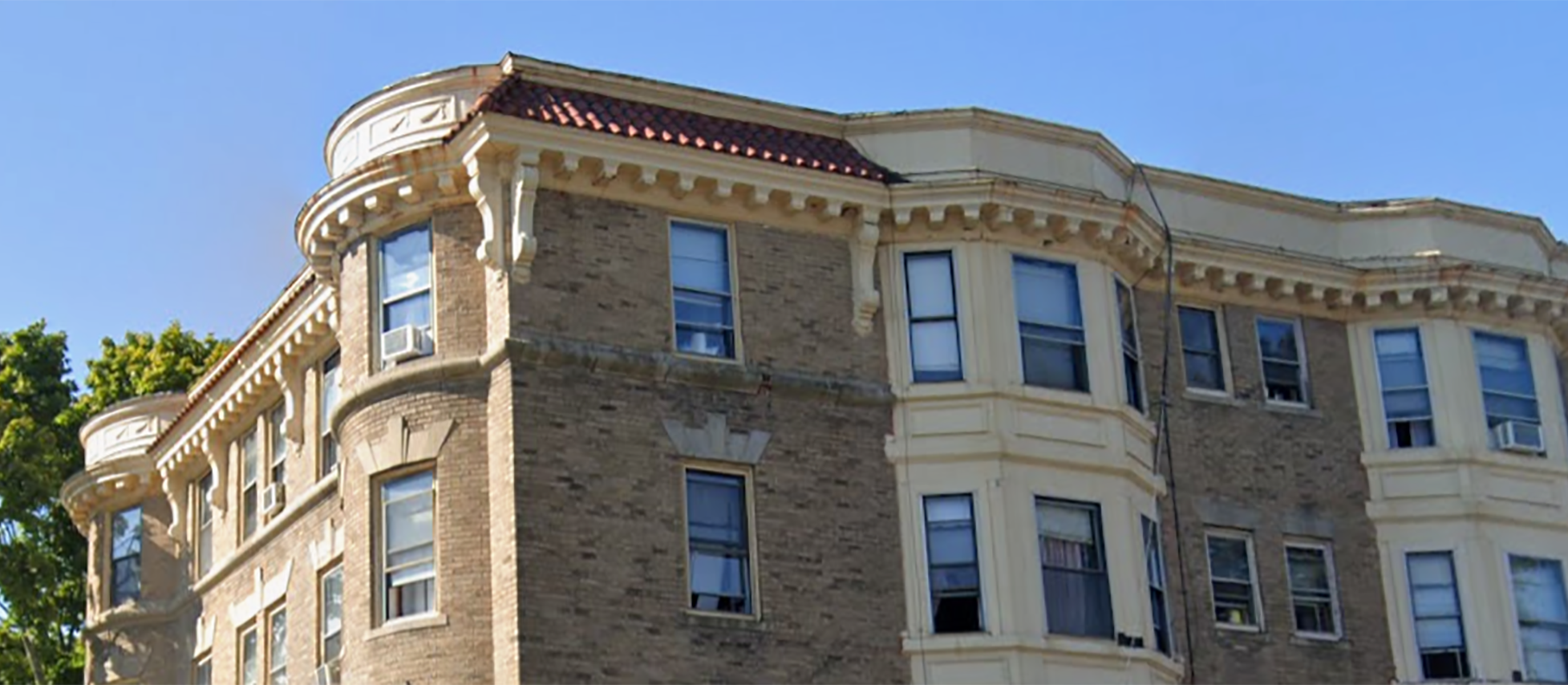 Cockloft on four-story apartment building.